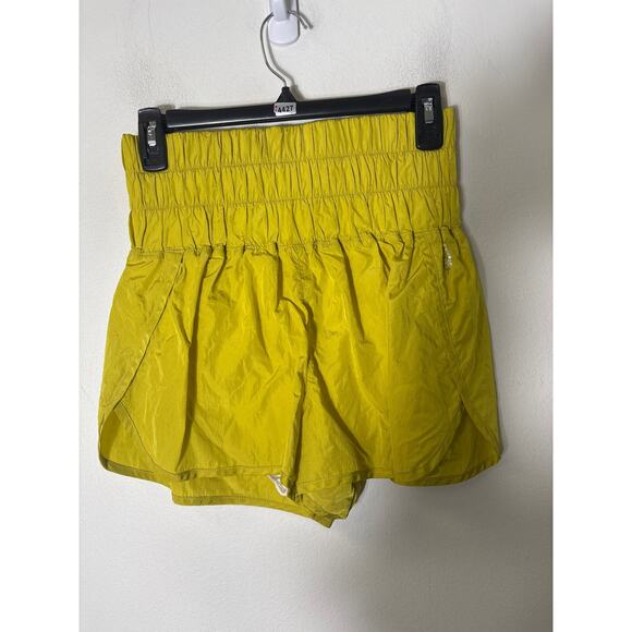 Free People Yellow Athletic Shorts Sz M - Picture 1 of 2